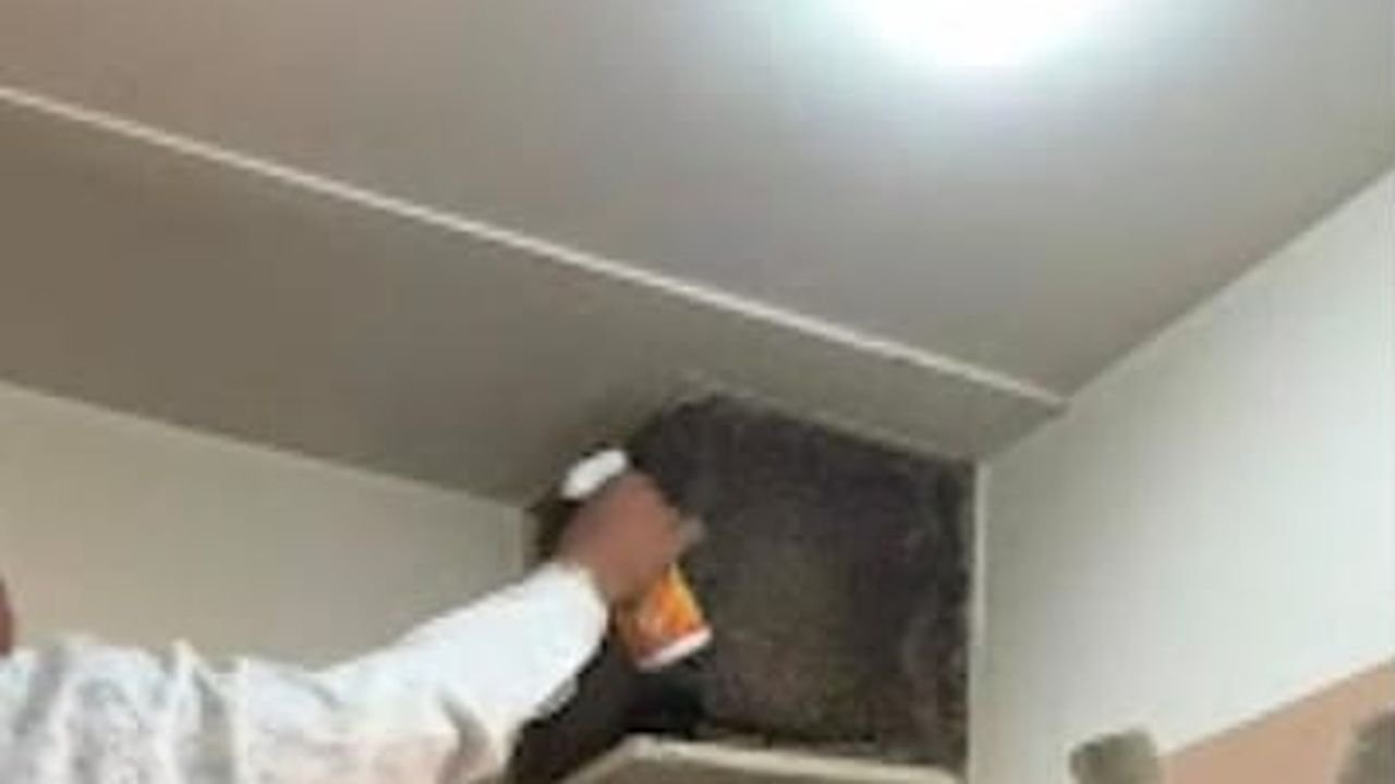 Cockroach treatment inside a restaurant kitchen exhaust duct — video thumbnail